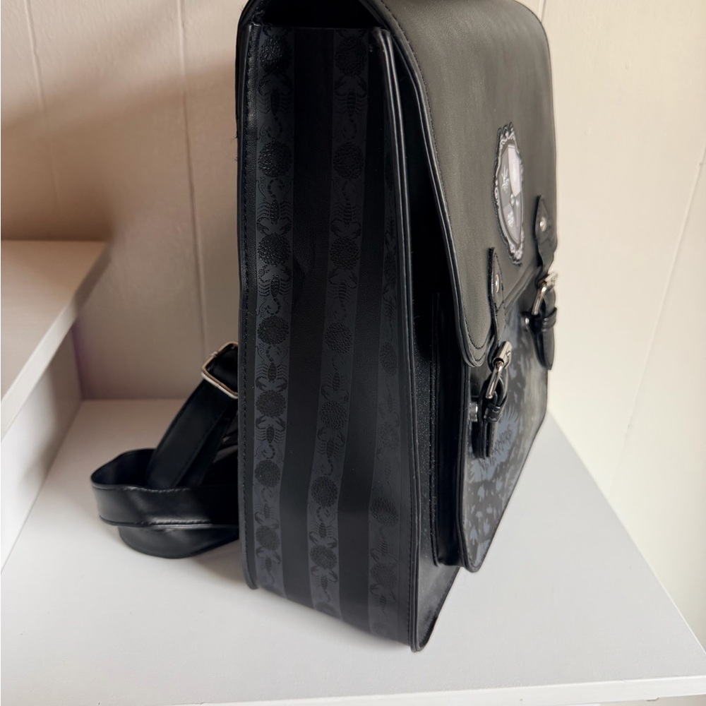 Wednesday Nevermore Black Backpack View 2